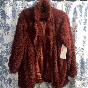 Angel Kiss chestnut Teddy Faux Fur Jacket